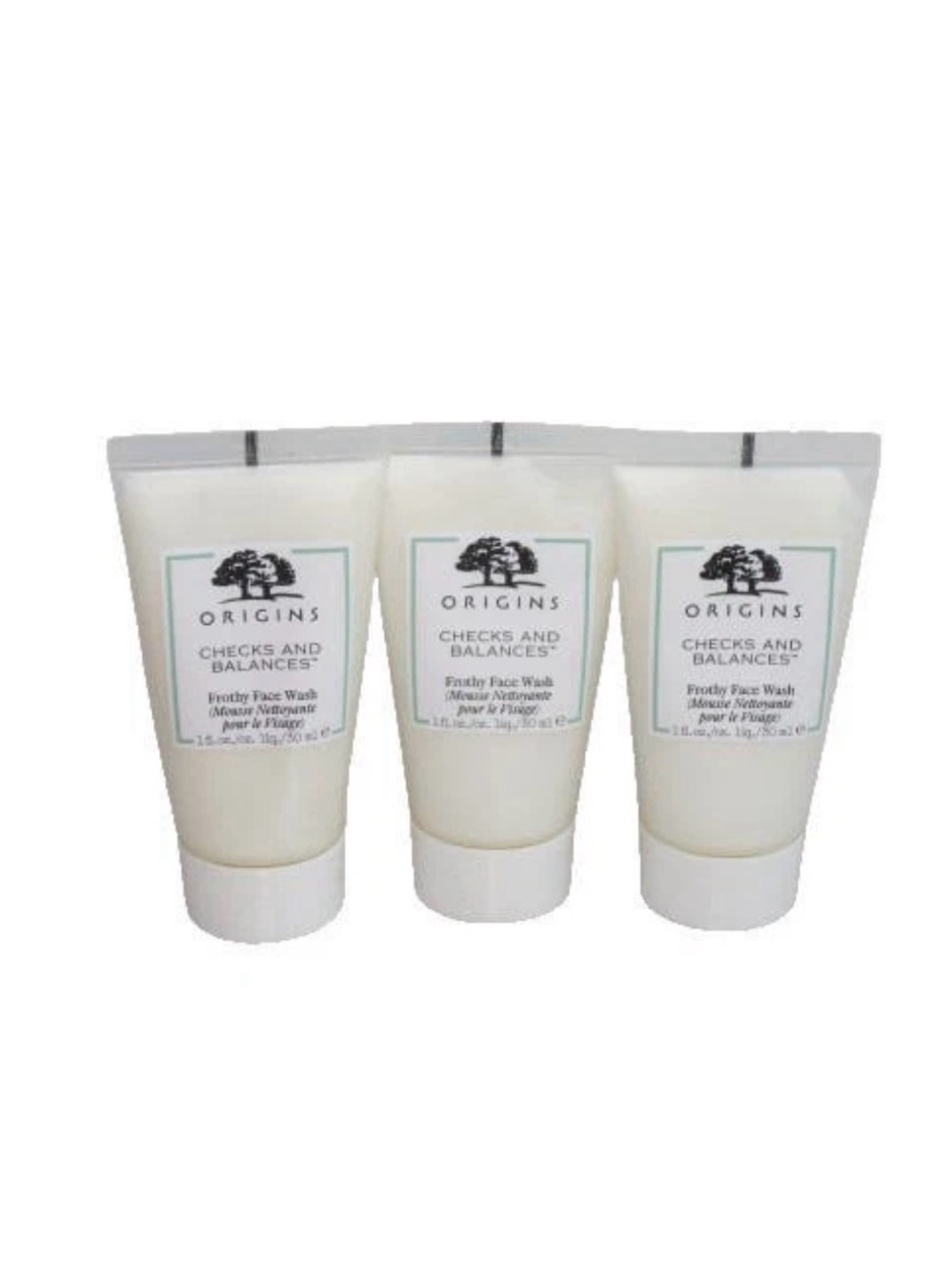 Origins Checks & Balances Frothy Face Wash 3pc 1 oz Travel Sample Set